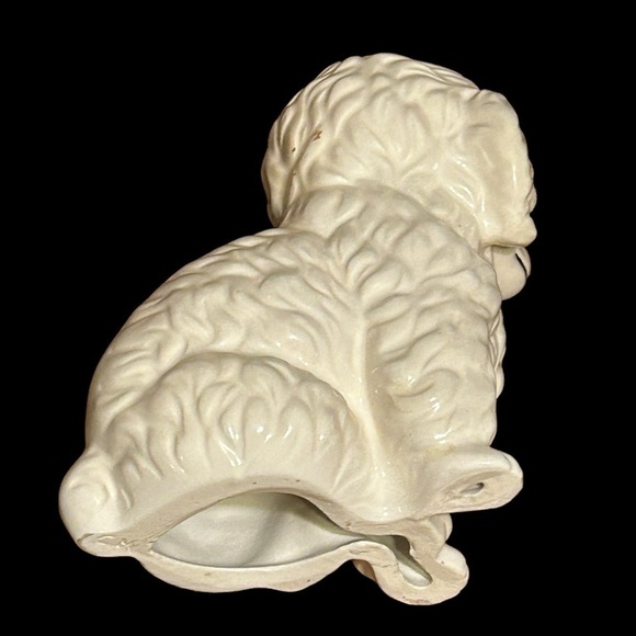 Vintage Ceramic White Poodle Painted Ceramics MCM - Picture 4 of 4